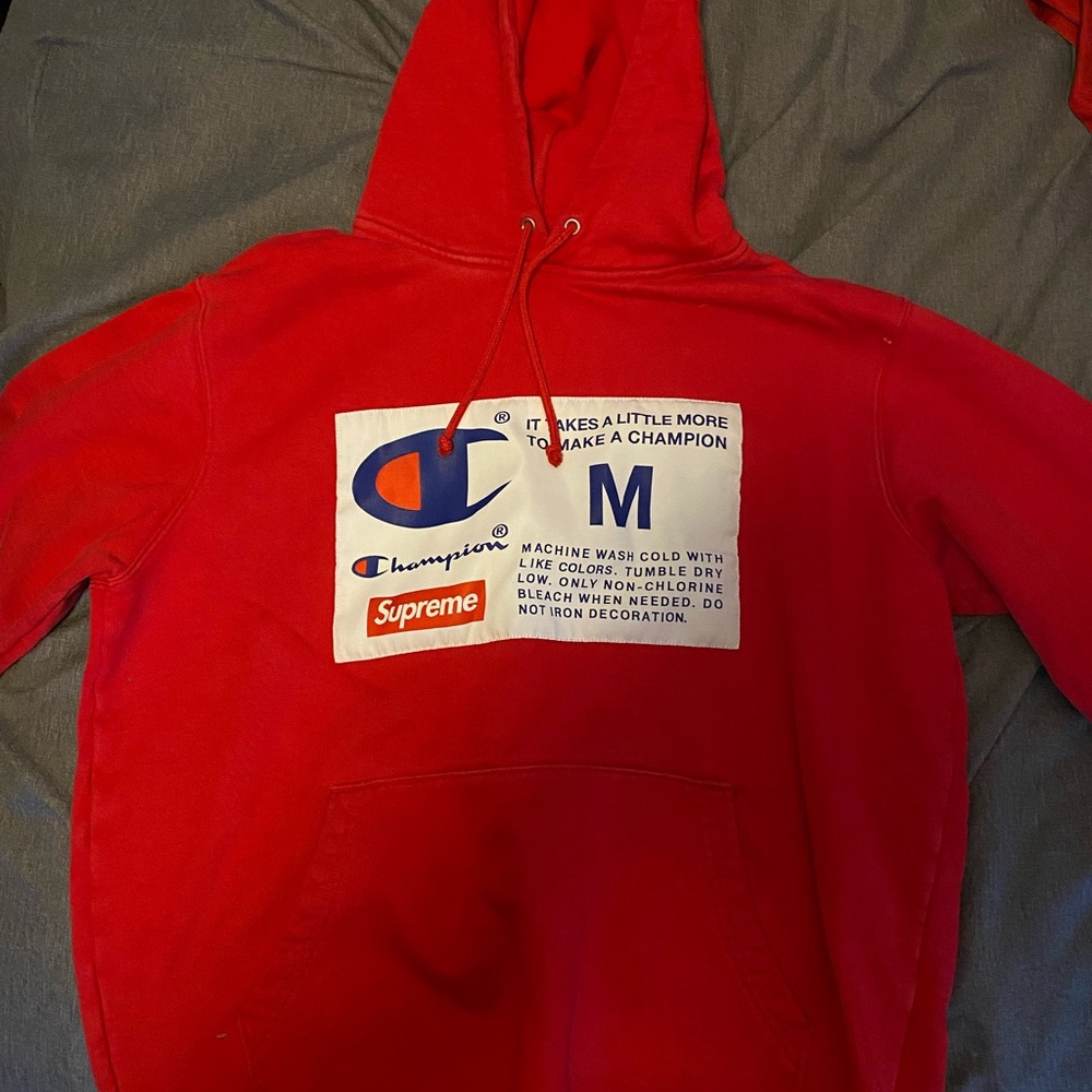Champion x supreme hoodie